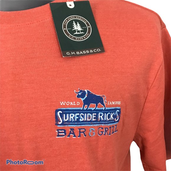 G.H. Bass Men's Red Graphic T-Shirt Surfside Ricks Bar and Grill Medium - Picture 5 of 9